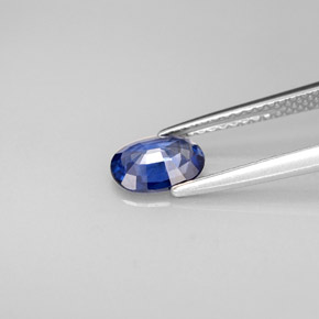 0,76 ctw natürlicher blauer Saphir, Oval Schliff, VS