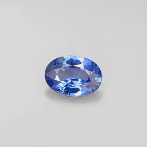 0,73 ctw natürlicher blauer Saphir, Oval Schliff, VS-SI