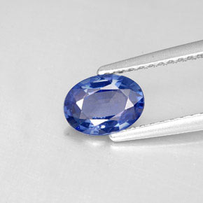 0,73 ctw natürlicher blauer Saphir, Oval Schliff, VS