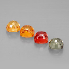 2,79 ct natürliche mehrfarbiger Saphir-Edelsteine, Kissenschliff, VVS-VS