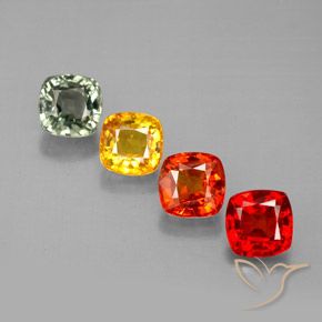 2,67 ct natürliche mehrfarbiger Saphir-Edelsteine, Kissenschliff, VVS-VS