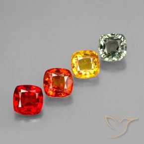 2,67 ct natürliche mehrfarbiger Saphir-Edelsteine, Kissenschliff, VVS-VS