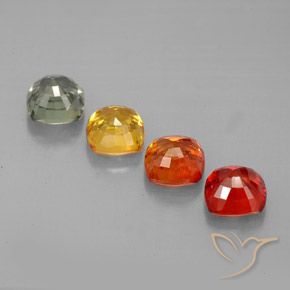 2,67 ct natürliche mehrfarbiger Saphir-Edelsteine, Kissenschliff, VVS-VS
