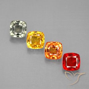 2,87 ct natürliche mehrfarbiger Saphir-Edelsteine, Kissenschliff, VVS-VS