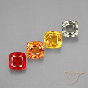 2,87 ct natürliche mehrfarbiger Saphir-Edelsteine, Kissenschliff, VVS-VS