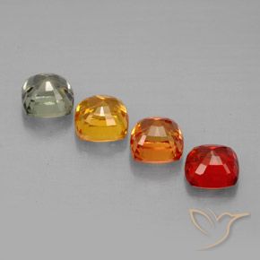 2,87 ct natürliche mehrfarbiger Saphir-Edelsteine, Kissenschliff, VVS-VS