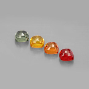 2,70 ct natürliche mehrfarbiger Saphir-Edelsteine, Kissenschliff, VVS-VS