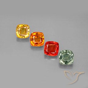2,54 ct natürliche mehrfarbiger Saphir-Edelsteine, Kissenschliff, VVS-VS