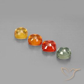2,54 ct natürliche mehrfarbiger Saphir-Edelsteine, Kissenschliff, VVS-VS