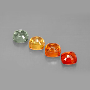 2,79 ct natürliche mehrfarbiger Saphir-Edelsteine, Kissenschliff, VVS-VS