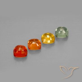 2,64 ct natürliche mehrfarbiger Saphir-Edelsteine, Kissenschliff, VVS-VS