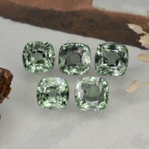 3,66 ct natürliche grüner Saphir-Edelsteine, Kissenschliff, VVS-VS