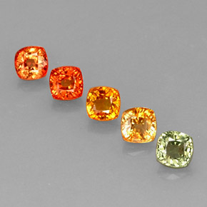 3,59 ct natürliche mehrfarbiger Saphir-Edelsteine, Kissenschliff, VVS-VS