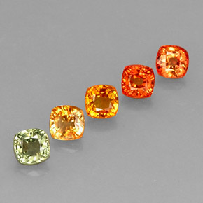 3,59 ct natürliche mehrfarbiger Saphir-Edelsteine, Kissenschliff, VVS-VS