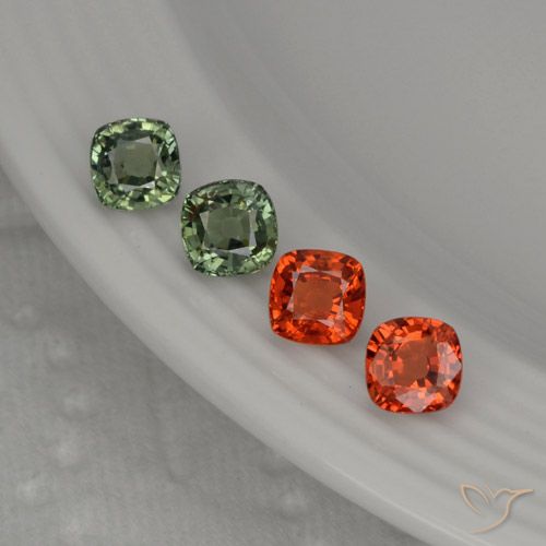 2,63 ct natürliche mehrfarbiger Saphir-Edelsteine, Kissenschliff, VS