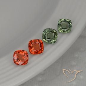 2,63 ct natürliche mehrfarbiger Saphir-Edelsteine, Kissenschliff, VS
