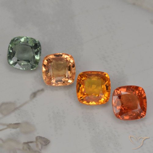 2,84 ct natürliche mehrfarbiger Saphir-Edelsteine, Kissenschliff, VVS-VS