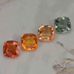 2,84 ct natürliche mehrfarbiger Saphir-Edelsteine, Kissenschliff, VVS-VS