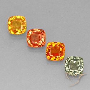 2,97 ct natürliche mehrfarbiger Saphir-Edelsteine, Kissenschliff, VS