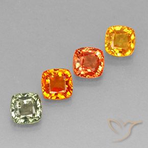 2,97 ct natürliche mehrfarbiger Saphir-Edelsteine, Kissenschliff, VS