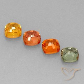 2,97 ct natürliche mehrfarbiger Saphir-Edelsteine, Kissenschliff, VS