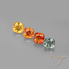 2,78 ct natürliche mehrfarbiger Saphir-Edelsteine, Kissenschliff, VS