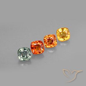 2,78 ct natürliche mehrfarbiger Saphir-Edelsteine, Kissenschliff, VS