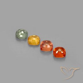 2,56 ct natürliche mehrfarbiger Saphir-Edelsteine, Kissenschliff, VVS-VS