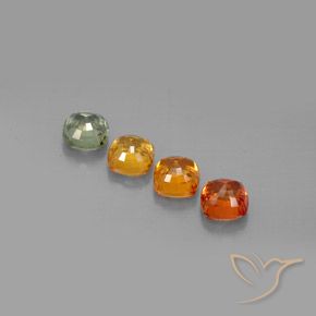2,66 ct natürliche mehrfarbiger Saphir-Edelsteine, Kissenschliff, VVS-VS