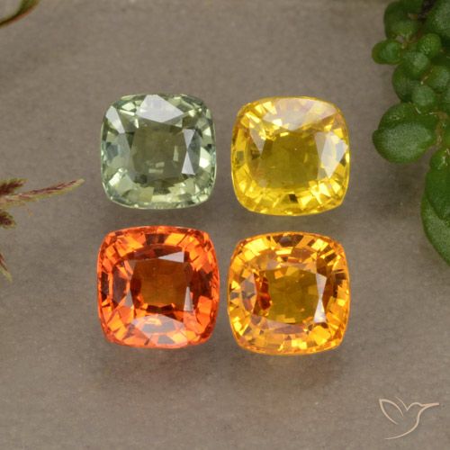 2,66 ct natürliche mehrfarbiger Saphir-Edelsteine, Kissenschliff, VVS-VS
