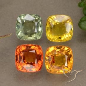 2,66 ct natürliche mehrfarbiger Saphir-Edelsteine, Kissenschliff, VVS-VS