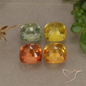 2,66 ct natürliche mehrfarbiger Saphir-Edelsteine, Kissenschliff, VVS-VS