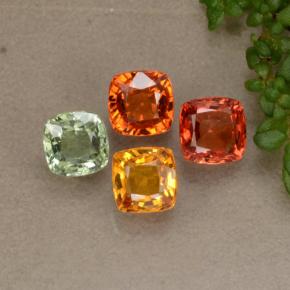 2,82 ct natürliche mehrfarbiger Saphir-Edelsteine, Kissenschliff, VVS-VS