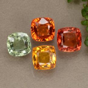 2,82 ct natürliche mehrfarbiger Saphir-Edelsteine, Kissenschliff, VVS-VS