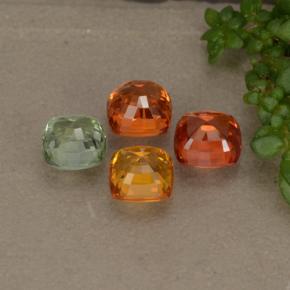 2,82 ct natürliche mehrfarbiger Saphir-Edelsteine, Kissenschliff, VVS-VS