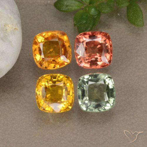 2,71 ct natürliche mehrfarbiger Saphir-Edelsteine, Kissenschliff, VVS-VS