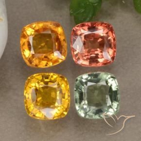 2,71 ct natürliche mehrfarbiger Saphir-Edelsteine, Kissenschliff, VVS-VS