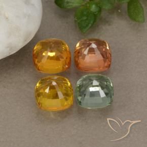 2,71 ct natürliche mehrfarbiger Saphir-Edelsteine, Kissenschliff, VVS-VS