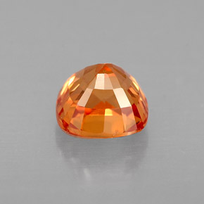 0,88 ctw natürlicher orangefarbener Saphir, Kissenschliff, VS