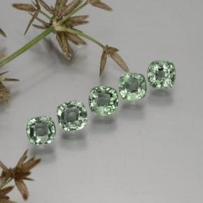  ct natürliche grüner Saphir-Edelsteine, Kissenschliff, VVS