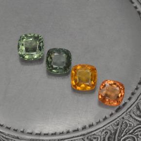 2,59 ct natürliche mehrfarbiger Saphir-Edelsteine, Kissenschliff, VVS-VS