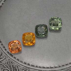 2,59 ct natürliche mehrfarbiger Saphir-Edelsteine, Kissenschliff, VVS-VS