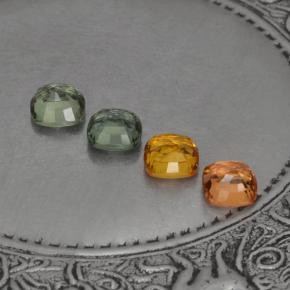 2,59 ct natürliche mehrfarbiger Saphir-Edelsteine, Kissenschliff, VVS-VS