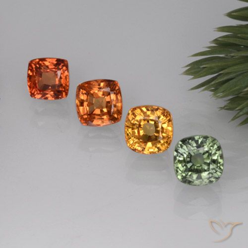 2,81 ct natürliche mehrfarbiger Saphir-Edelsteine, Kissenschliff, VVS-VS