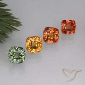 2,81 ct natürliche mehrfarbiger Saphir-Edelsteine, Kissenschliff, VVS-VS