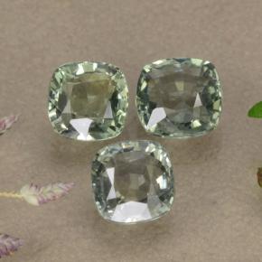 2,27 ct natürliche grüner Saphir-Edelsteine, Kissenschliff, VVS-VS