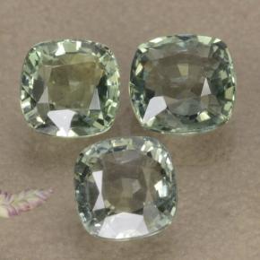 2,27 ct natürliche grüner Saphir-Edelsteine, Kissenschliff, VVS-VS