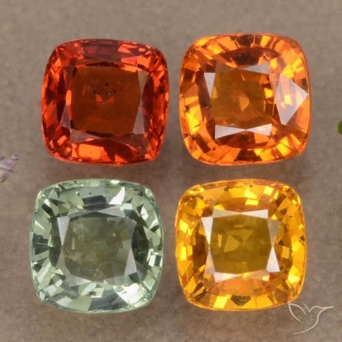 2,76 ct natürliche mehrfarbiger Saphir-Edelsteine, Kissenschliff, VVS-VS