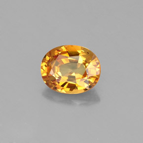 0,74 ctw natürlicher gelber Saphir, Oval Schliff, VVS