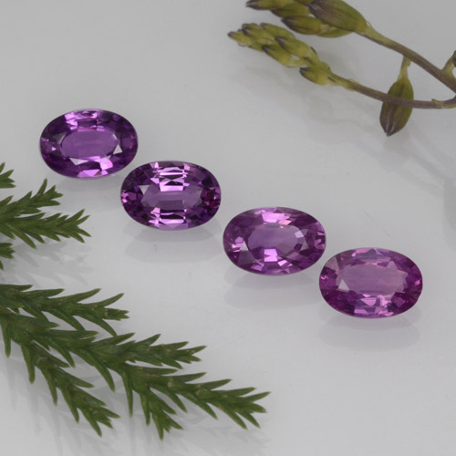 2,23 ct natürliche purpurfarbener Saphir-Edelsteine, Oval Schliff, VVS-VS